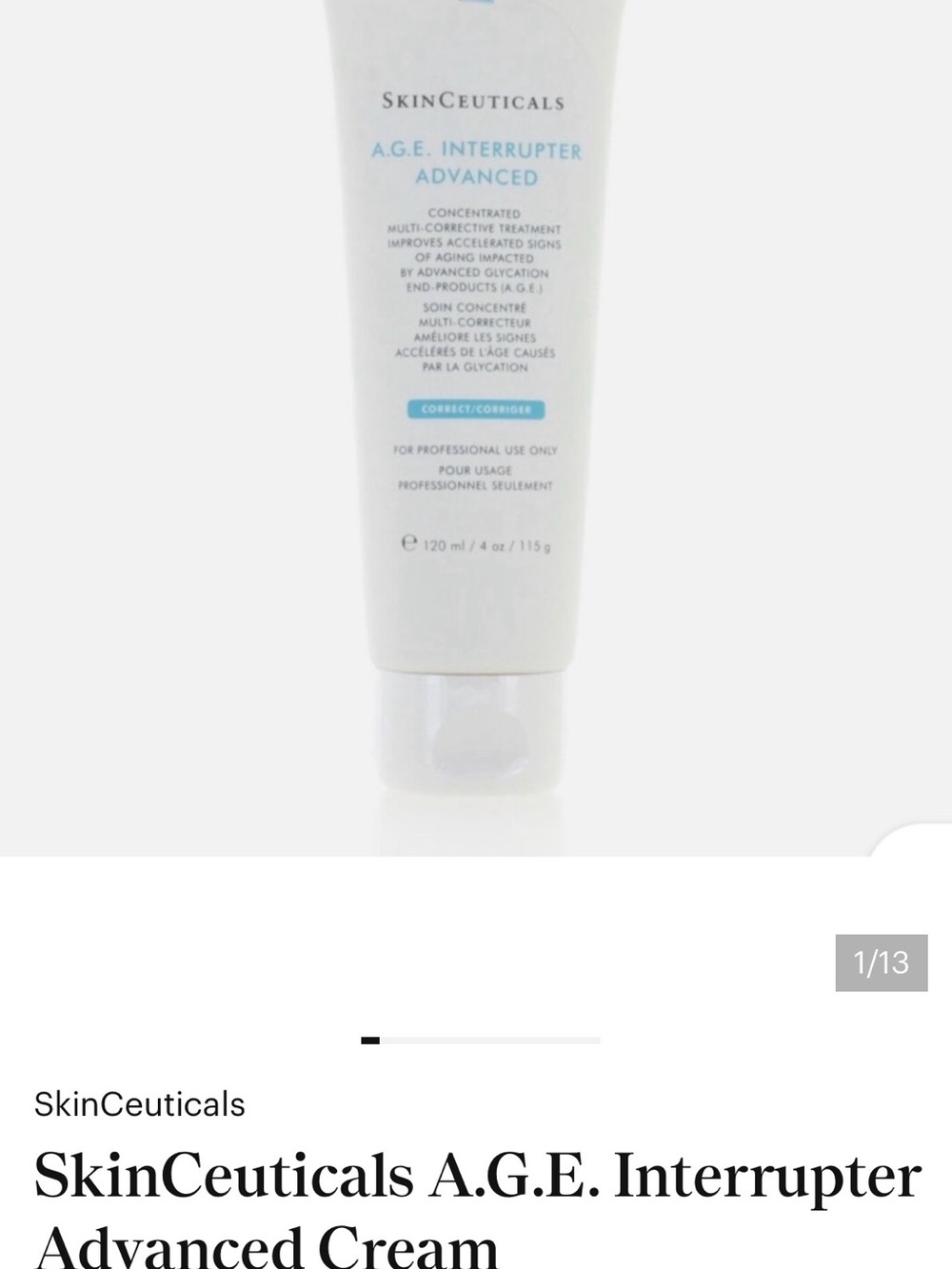 Genuine SkinCeuticals A.G.E. Interrupter Advanced Cream -
